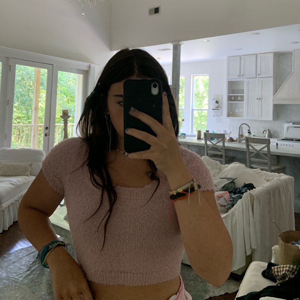 Forever 21 blush crop top Size small